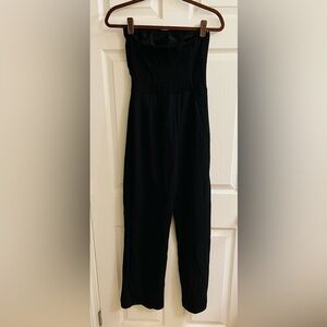 CHARLOTTE RUSSE~STRAPLESS~BLACK JUMPSUIT~SMOCKING~M